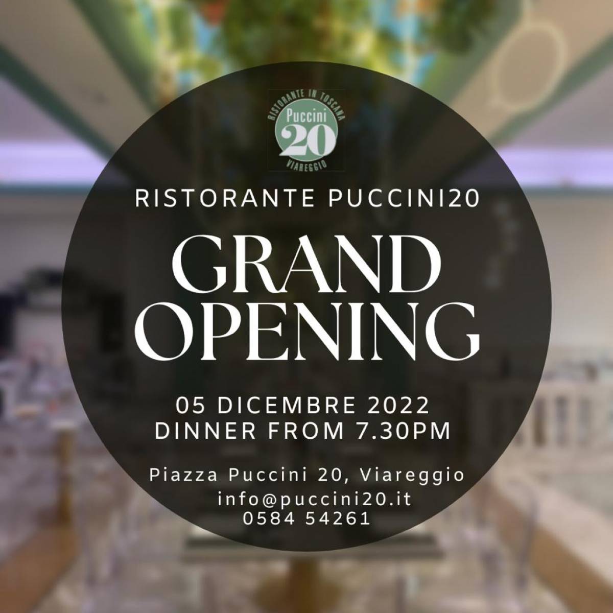 5 dicembre apertura ufficiale - Puccini 20 - Viareggio - Food - HAPPYIN